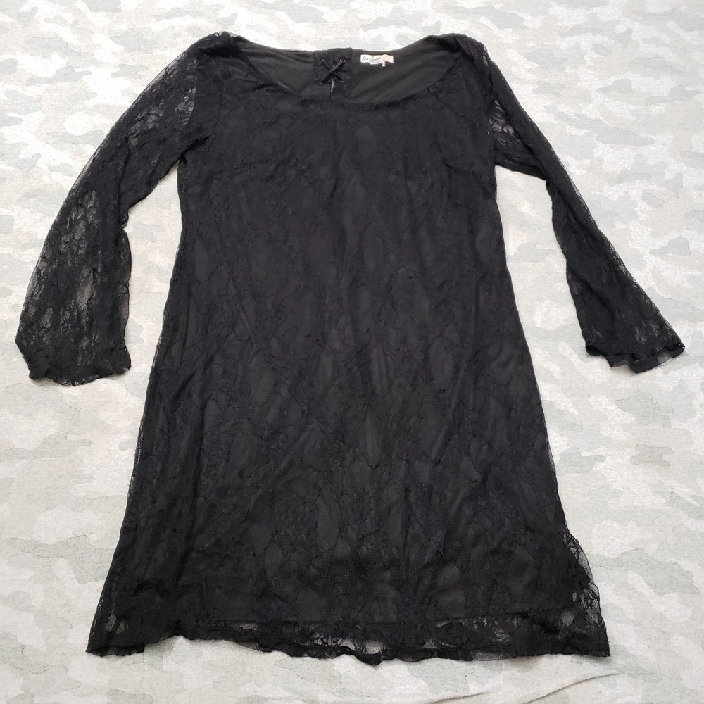 Love Squared Dress Womens Small Black Mini‎ Gothic Romantic Witchy Lace